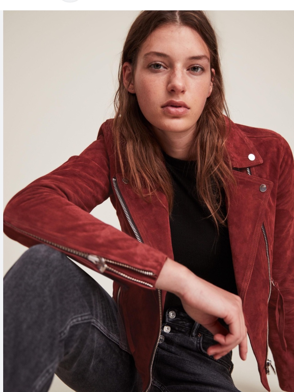 F21 Faux Suede Motorcycle Jacket. Size: Large . Excellent condition